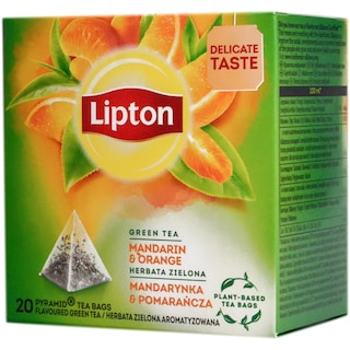 Lipton | Ceai verde cu portocale 20x1.8g