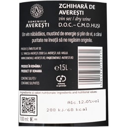 Domeniile Averesti | Vin lab sec Zghihara de Averesti 1.5L
