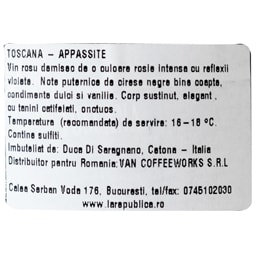 BARBANERA | Vin rosu demisec Toscana Leggermente Appassite 0.75L