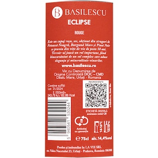 Eclipse | Vin rosu sec 0.75L