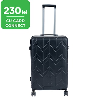 French Bull | Geanta de voiaj cu roti, 66x45x26cm, negru