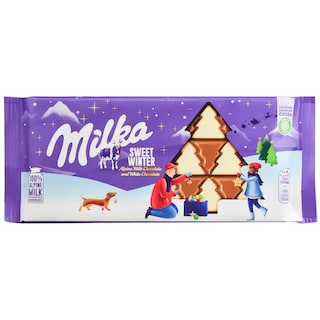 Milka | Ciocolata cu lapte si ciolata alba 100g
