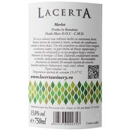 Lacerta Winery | Vin rosu Merlot reserva 0.75l