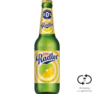 Ciuc Radler | Bere fara alcool cu suc de lamaie si lime 0.33L