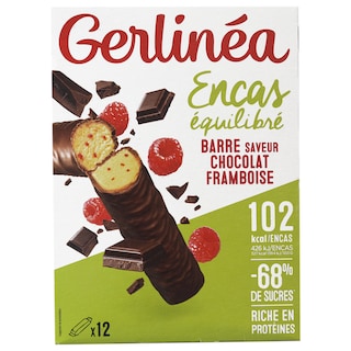 Gerlinea | Batoane proteice cu aroma de ciocolata si zmeura 372g
