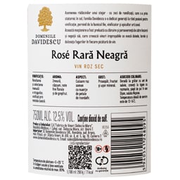 Domeniile Davidescu | Vin rose sec Rara Neagra 0.75L