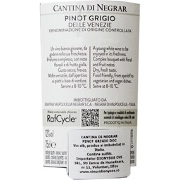 Cantina Di Negrar | Vin alb sec Pinot Grigio 0.75L