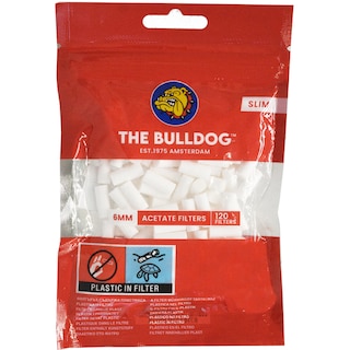 Bulldog | Filtre de tigari 6mm, din acetat (120 bucati)