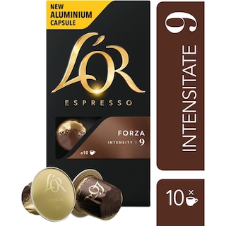 L'or | Cafea Espresso Forza, 10 capsule