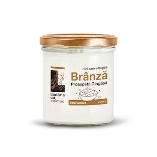 Branza proaspata gingasa fara lactoza 1% grasime 300g