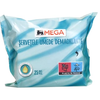 MEGA | Servetele demachiante, 25 bucati