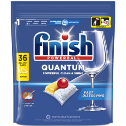 Finish | Quantum | Detergent pentru masina de spalat vase Lemon, 36 capsule