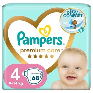 Pampers | Scutece bebelusi Marimea 4, 9-14 kg, 68 buc