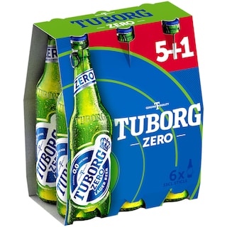Tuborg Zero | Bere lager fara alcool 5+1 x 0.33L