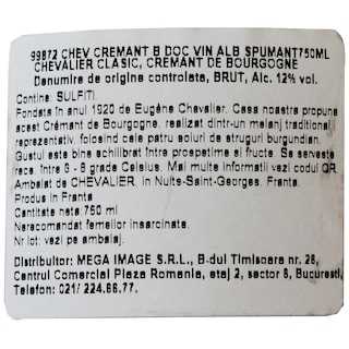 Chevalier Cremant de Bourgogne | Vin alb spumant 0.75L