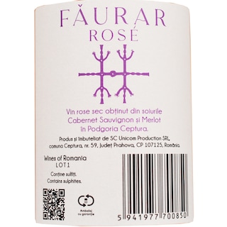 Faurar | Vin roze sec Cabernet Sauvignon si Merlot 0.75L