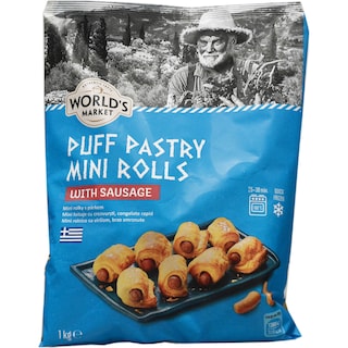 World's Market | Mini foietaje cu crenvursti, congelate rapid 1kg