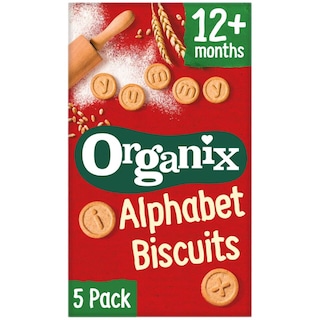 Organix | Biscuiti ecologici alfabet pentru copii mai mari de 12 luni 125g