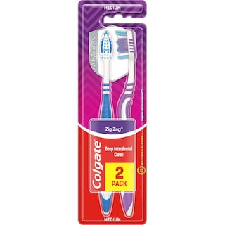 Colgate | Zig Zag | Periuta de dinti Zigzag Medium, 2 bucati
