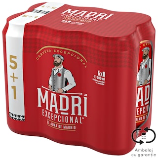 Madri | Bere blonda Cerveza Excepcional 5+1 x 0.5L