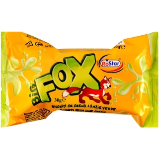 RoStar | Big Fox | Biscuiti cu crema de lamaie verde 30g