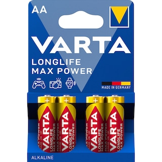 Varta | Baterii alcaline Longlife Max Power AA, 4 bucati