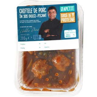Mega Apetit | Chiftele de porc in sos dulce-picant 280g