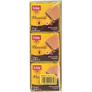 Schar | Napolitane cu crema de alune de padure fara gluten 3x21g