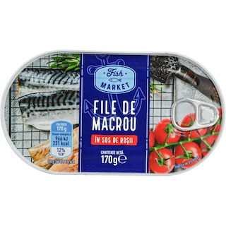 Fish Market | File de macrou in sos de rosii 170g