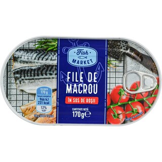 Fish Market | File de macrou in sos de rosii 170g