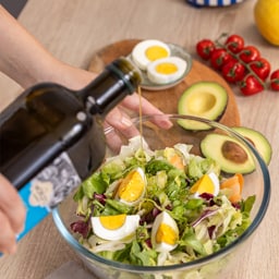 Neoflam | Bol pentru salata din sticla borosilicata, cu capac din plastic, 2.7L