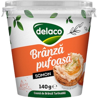 Delaco | Branza pufoasa cu somon 140g
