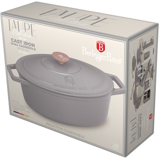 Berlinger Haus | Oala din fonta emailata ovala cu capac 30 cm