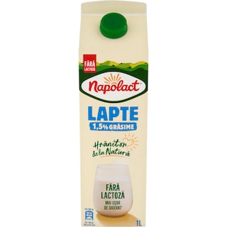 Napolact | Lapte fara lactoza, 1.5% grasime 1L