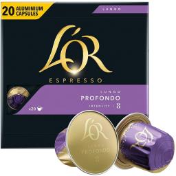 Cafea Espresso Lungo Profondo, 20 capsule