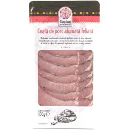 Ceafa de porc afumata feliata 100g