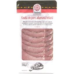 Ceafa de porc afumata feliata 100g