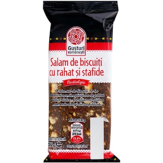 Gusturi romanesti | Salam de biscuiti cu rahat si stafide 80g