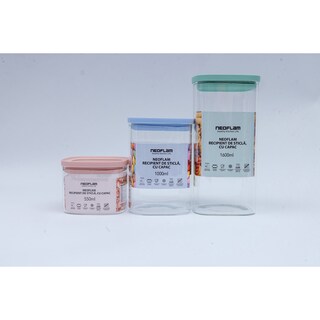 Neoflam | Recipient de sticla cu capac, 1600ml