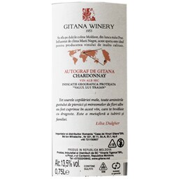 Gitana Winery | Vin alb sec Autograf de Gitana Chardonnay 0.75L