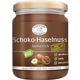 Eisblumerl Naturkost | Crema tartinabila de ciocolata cu alune eco fara ulei de palmier 250g