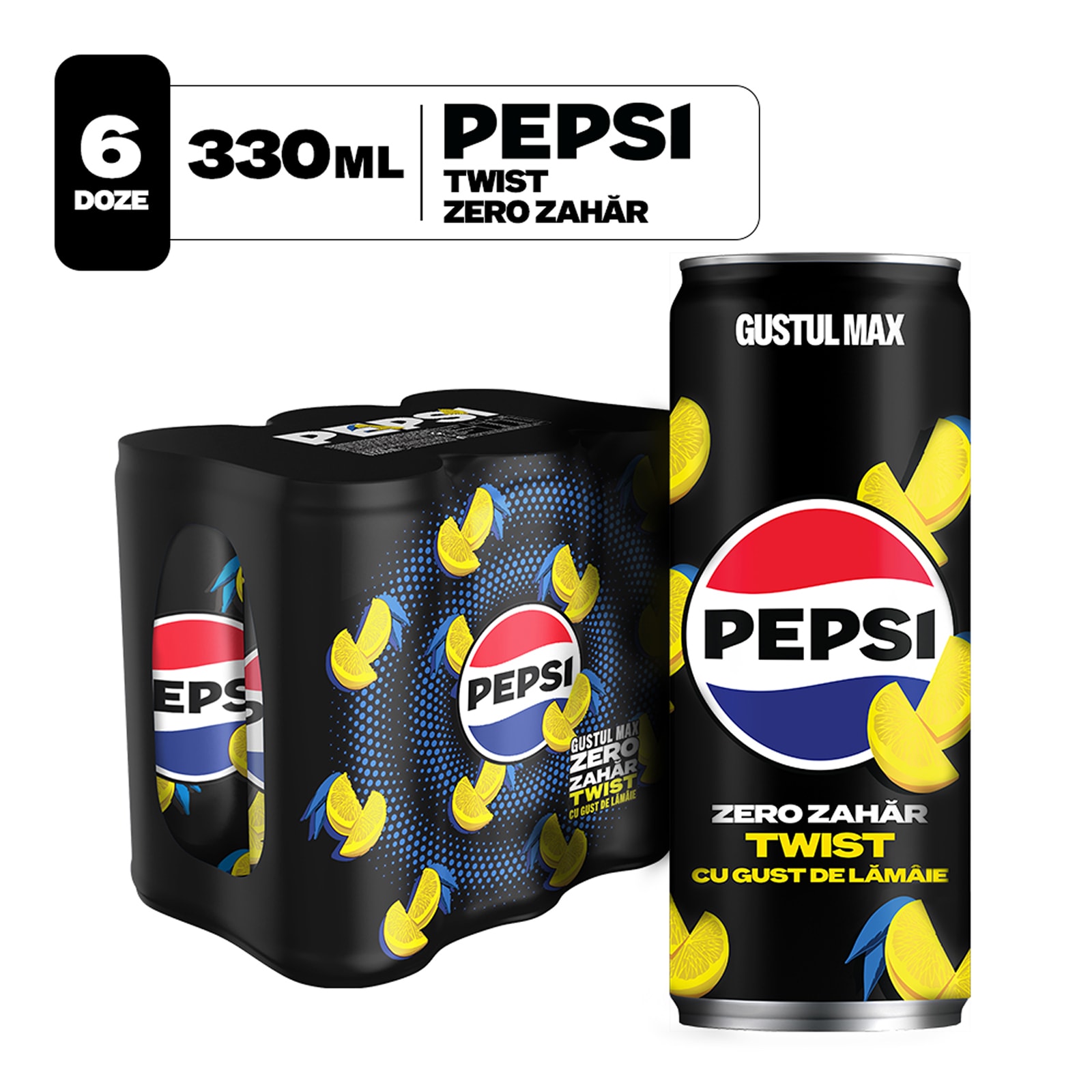 Pepsi | Twist Zero Zahar | Bautura racoritoare carbogazoasa cu suc