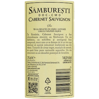 Domeniile Samburesti | Vin rosu sec Cabernet Sauvignon 0.75L
