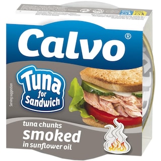 Calvo | Ton afumat bucati pentru sandvici 142g
