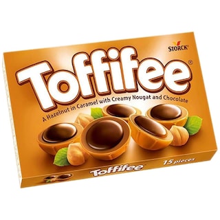Praline cu alune, nuga si caramel acoperite cu ciocolata 125g