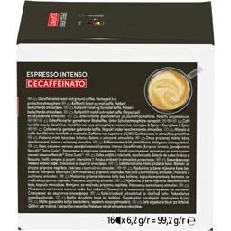 Nescafe | Dolce Gusto | Cafea Espresso Intenso Decaffeinato, 16 capsule