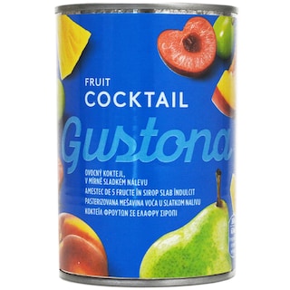 Gustona | Amestec de 5 fructe, in sirop slab indulcit. 410g