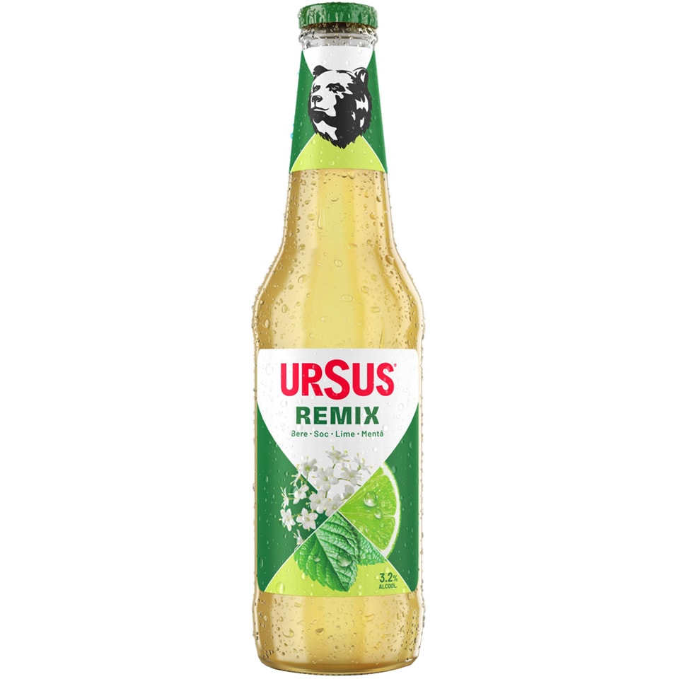 Bere blonda cu suc de soc, lime, menta 330ml