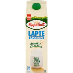 Napolact | Lapte fara lactoza, 1.5% grasime 1L