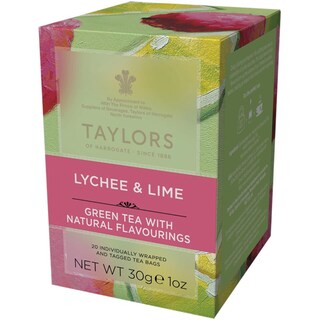 Taylors | Ceai verde cu lychee si lime 20x1.5g